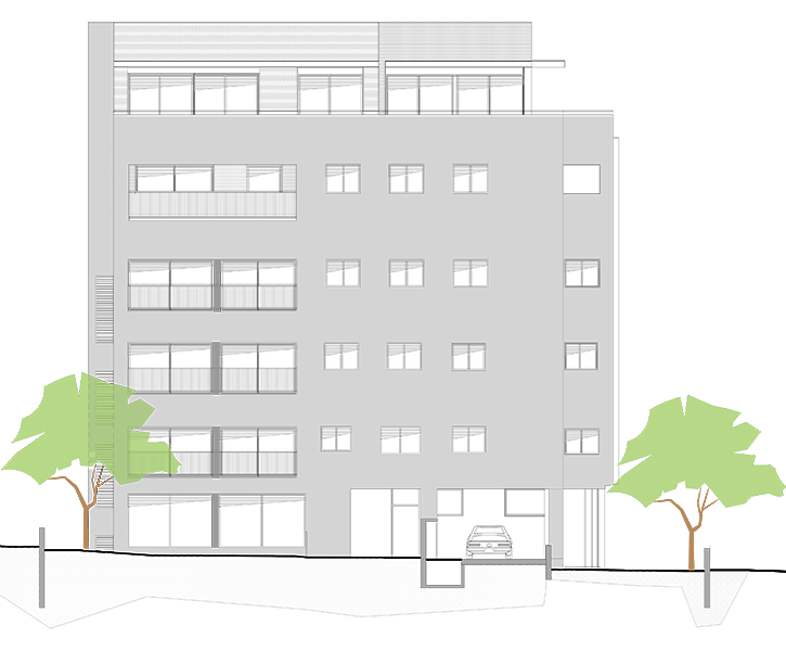 חזית בניין דב הוז