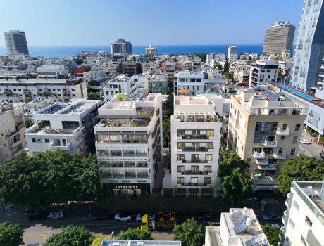 תמונות מפרויקט תמ״א 38 של חברת סיטי פלוס ברחוב דיזינגוף 191 בתל אביב